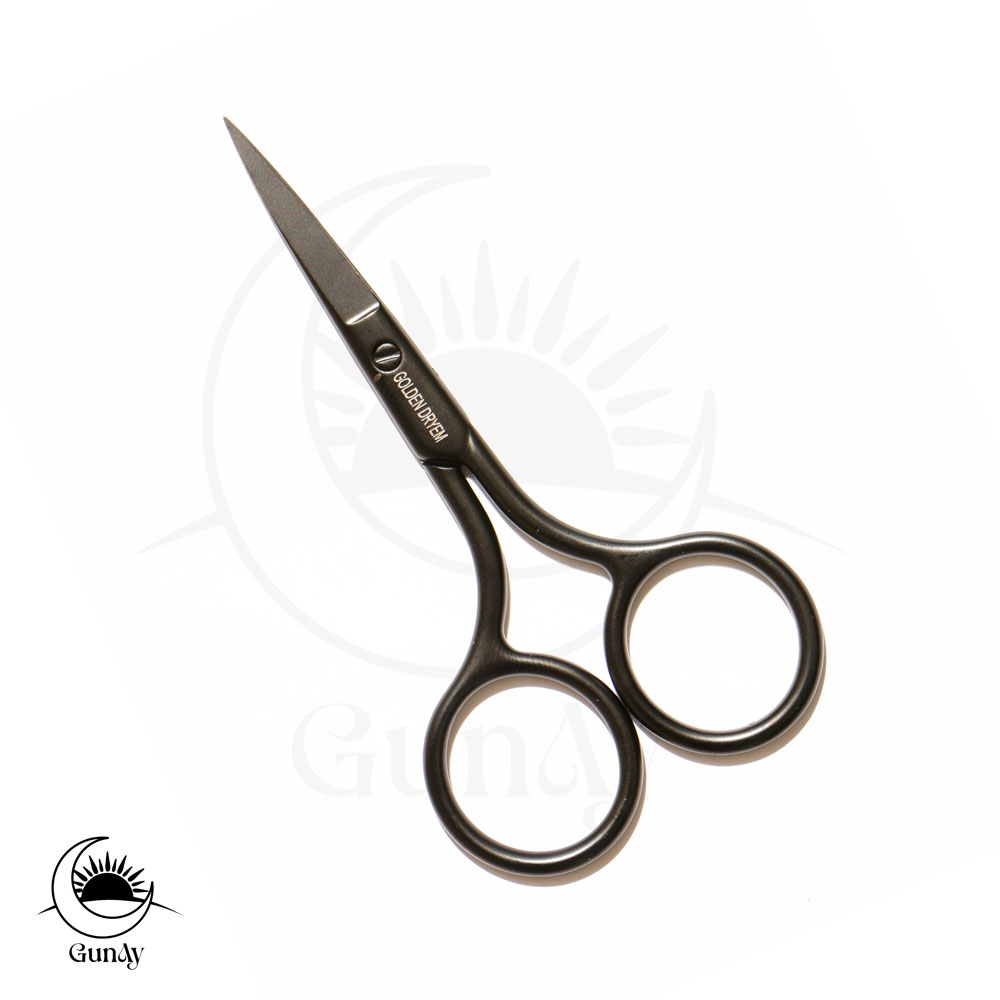 قیچی ابرو تیتانیومی مشکی Golden Dryem